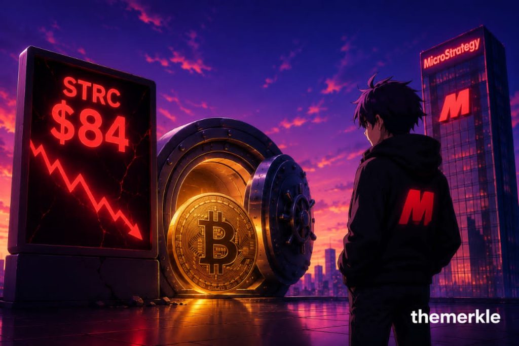 Strategy Preferred Stock Hits All-Time Low Below $84 as Market Pressure Mounts The Merkle logo
