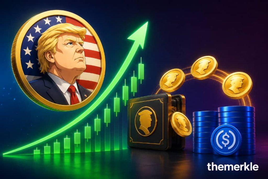 TRUMP Surged Over 75% On Rumors Of A New Coin, The Team Sold $3.39M During The Spike The Merkle logo